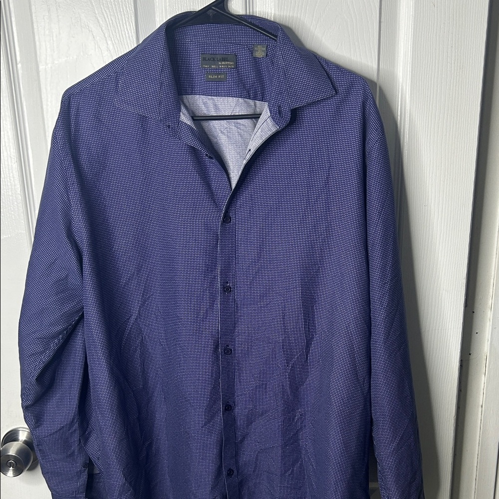Black Label Navy Textured Shirt